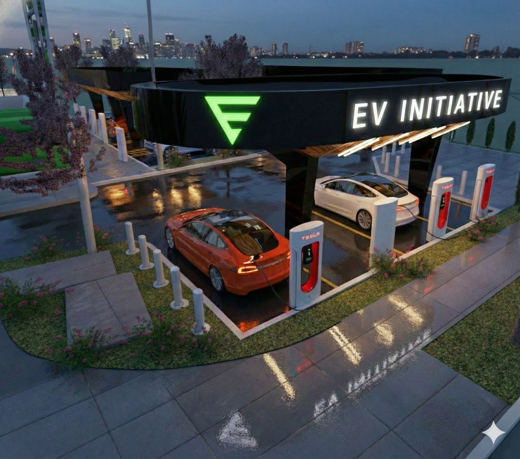 EVII Mission Hills hub with iconic canopy